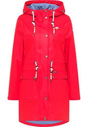 SCHMUDDELWEDDA Chubasquero Abrigo para Lluvia, Rojo Marine Melange
