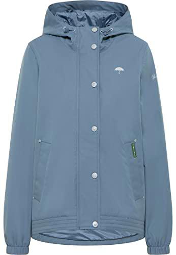 SCHMUDDELWEDDA Chubasquero, Azul/Gris, L para Mujer