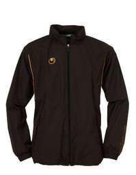 uhlsport - Chaqueta de fútbol sala para hombre, color negro/dorado (schwarz/gold), talla XS