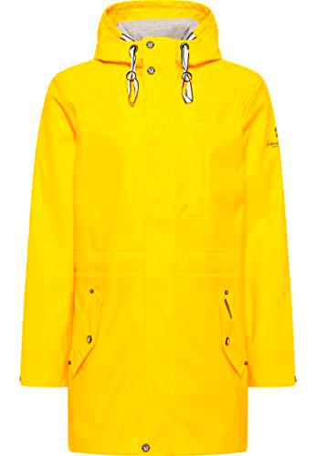 SCHMUDDELWEDDA Chubasquero Abrigo para Lluvia, Amarillo Sol Gris Claro Melange