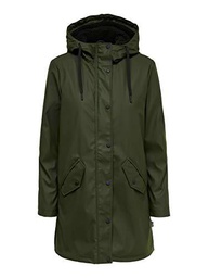 Only ONLSALLY Raincoat CC OTW Abrigo, Verde (Rosin)
