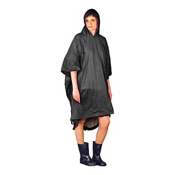 Reis Ponchob - Poncho protector para la lluvia, color negro