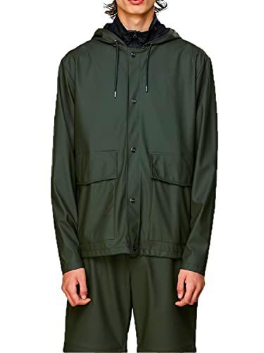 RAINS Chaqueta impermeable marca modelo SHORT HOODED COAT