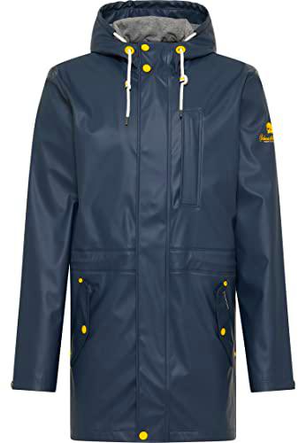 SCHMUDDELWEDDA Chubasquero Abrigo para Lluvia, Color Gris Marino