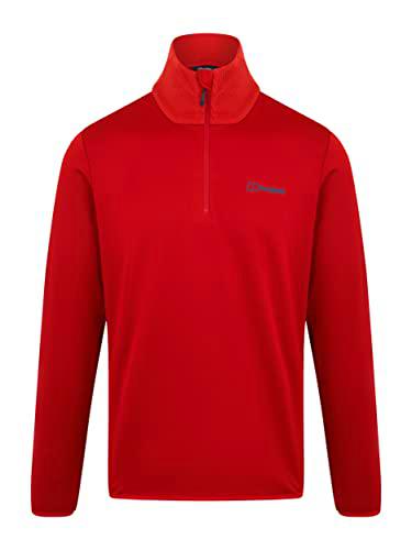 Berghaus Keppla Half Zip Chaqueta con Forro, Dahlia roja
