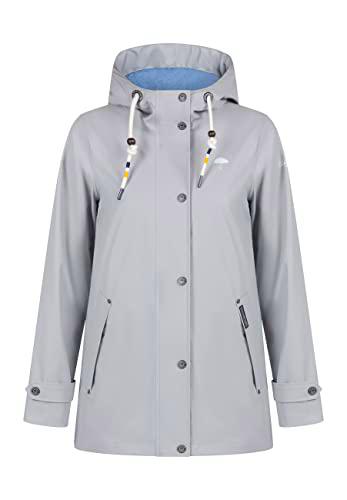 SCHMUDDELWEDDA Chubasquero, Gris Claro, M para Mujer