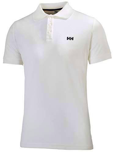 Helly Hansen Driftline, Camiseta Tipo Polo De Manga Corta Con Tejido Secado Rápido Y Logo HH En El Pecho Hombre, Blanco, L