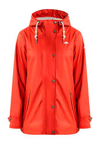 SCHMUDDELWEDDA Chubasquero, Rojo ladrillo, XXL para Mujer