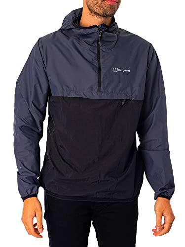 Berghaus Corbeck-Bata con Capucha y Media Cremallera Resistente al Viento Cortavientos