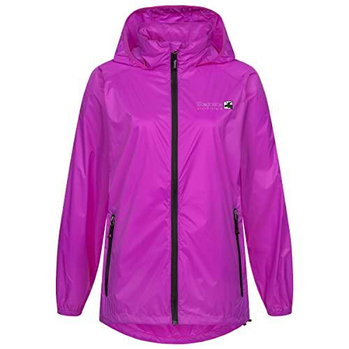 Deproc Active Damen Regenmantel Regenjacke mit Kapuze Atmungsaktiv Wasserdicht Wetterfest Windbreaker Übergangsjacke Robson Women Chaqueta para Lluvia
