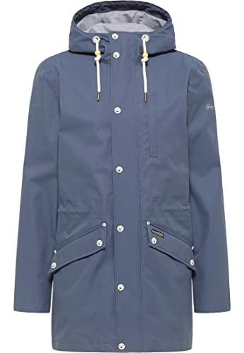 SCHMUDDELWEDDA Parka Impermeable, Azul grisáceo, M para Hombre