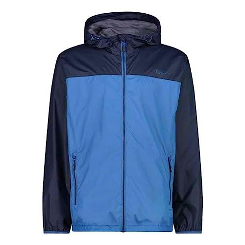 CMP Hombre con Capucha Fija-33x7487 Chaqueta de Lluvia
