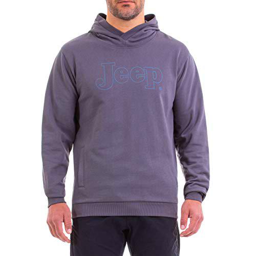 Jeep Invernale con Cappuccio Logo Vintage con Collo con Tasche Frontali J9W Camiseta