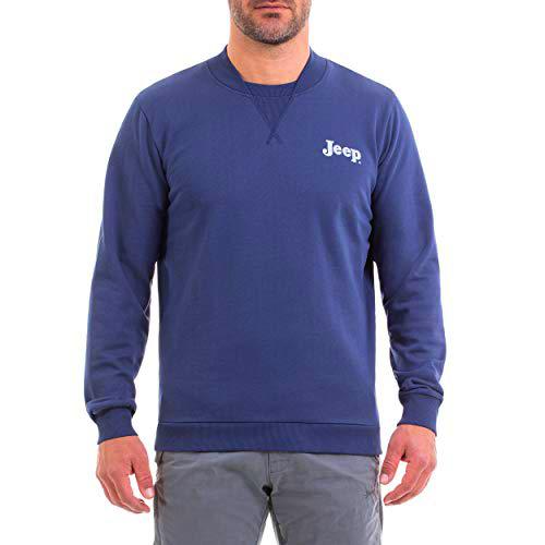 Jeep Girocollo Invernale con Collo Taglio Bomber E Stampa Logo Vintage Camiseta