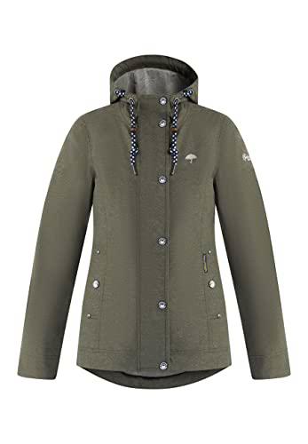 PLUMDALE Chubasquero, Verde Oliva Oscuro Jaspeado, XL para Mujer