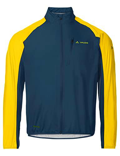 VAUDE Chaqueta Drop III para Hombre, Dark Sea/Yellow, S