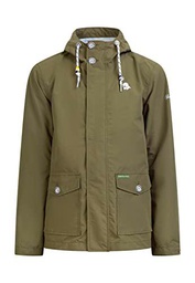 Schmuddelwedda Chubasquero-Material Reciclado, Ejército, XL Hombres