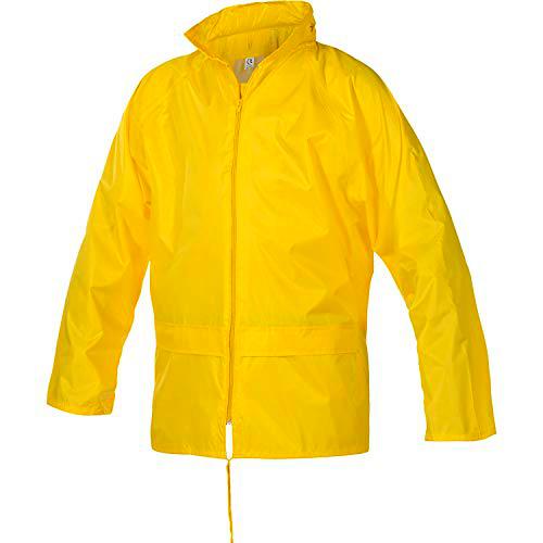 GEBOL Chubasquero Rain color amarillo, 100% poliéster/revestimiento de vinilo