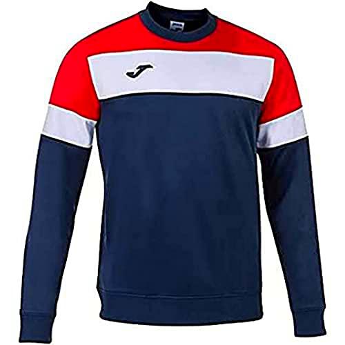 Joma Crew IV Sudaderas, Hombre, Rojo-Negro, 6XS