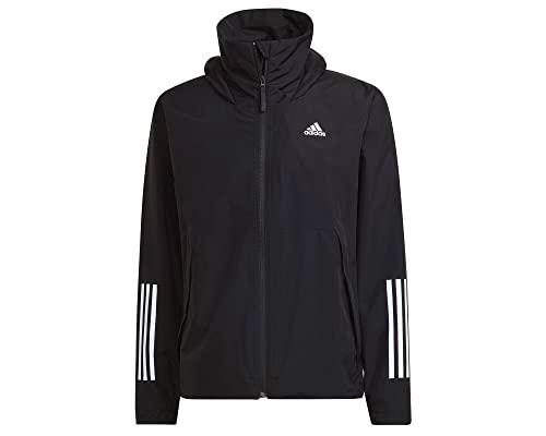adidas Hombre BSC 3-Stripes RAIN.RDY Jacket, Black, XL
