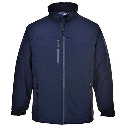 Portwest Chaqueta Softshell (3 Capas), Tamaño: L, Color: Marino, TK50NARL