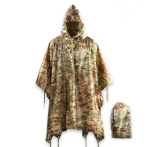 M-Tac Poncho de lluvia táctico - Poncho militar militar