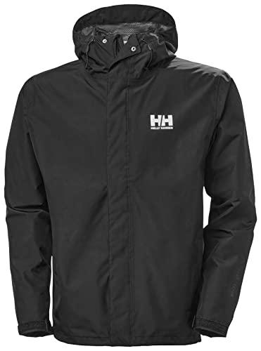 Helly Hansen Chaqueta Impermeable Seven J, Hombre, Negro, M