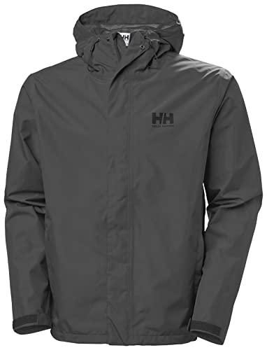 Helly Hansen Chaqueta Impermeable Seven J, Hombre, Ébano, L