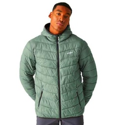Regatta Men's Hooded Jacket HillPack II Packaway-Chaqueta Acolchada con Capucha para Hombre, Verde, M