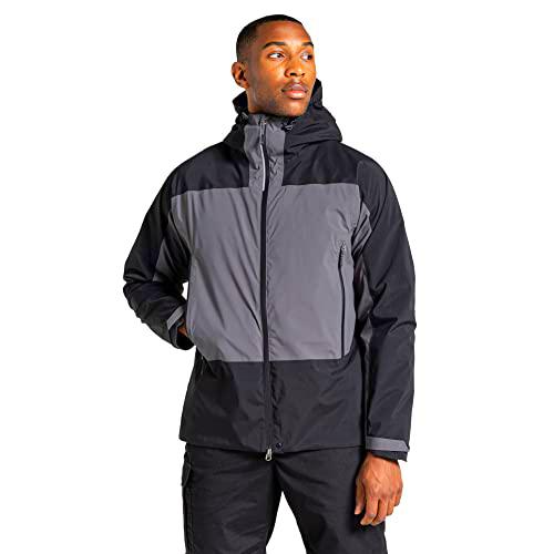 Craghoppers Expert Active Jacket Impermeable, CarbGrey/Blk, XL Hombre