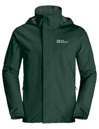 Jack Wolfskin Stormy Point 2L Jkt M Chaqueta, Negro Oliva