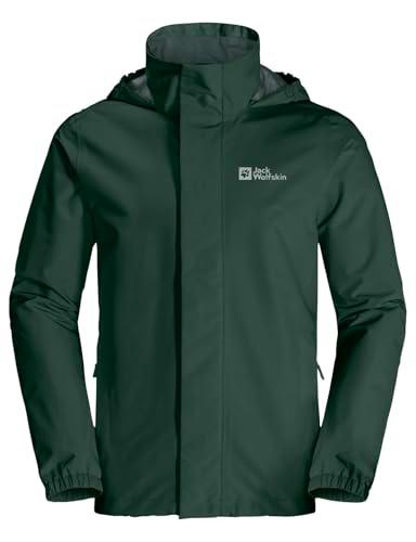 Jack Wolfskin Stormy Point 2L Jkt M Chaqueta, Negro Oliva