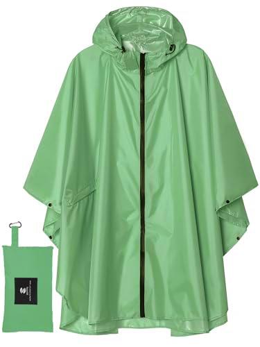 Poncho Impermeable Reutilizable Adulto Unisex Chubasquero Capa de Lluvia Nieve Oliva