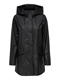Only Onlelisa Raincoat Otw, Chubasquero de Mujer, Negro (Black), M