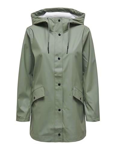 ONLY Onlelisa Raincoat Otw Noos Chubasquero, Verde ágave
