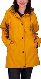 Ankerglut Damen Friesennerz Regenmantel Regenjacke mit Kapuze Gefüttert Wasserdicht Wetterfest Windbreaker Übergangsjacke #aheaven Chaqueta para Lluvia