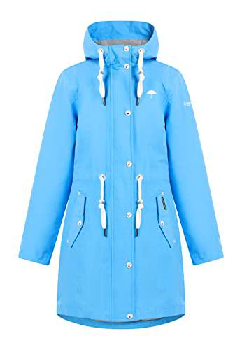 Schmuddelwedda Parka de Lluvia, Azul, S para Mujer