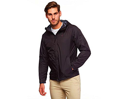 Tommy Hilfiger Leichte, Atmungsaktive, Wasserdichte Kapuzenjacke Chubasquero