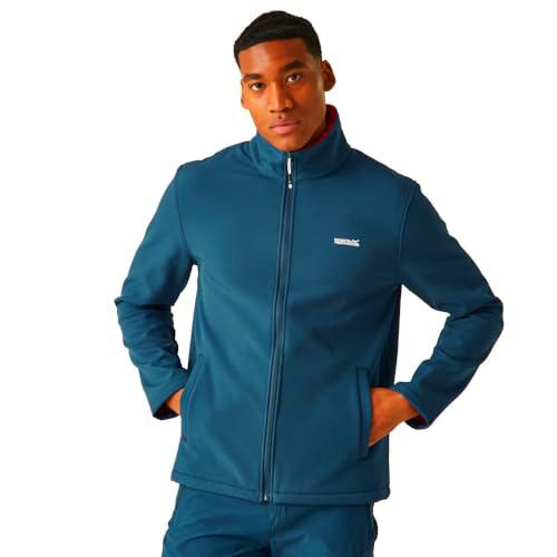 Regatta Men's Cera V Softshell Jacket Hombre, Moonlight Denim(Danger Red), M