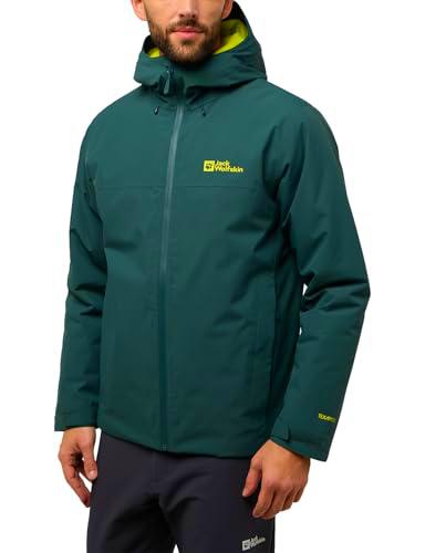 Jack Wolfskin Wisper Ins Jkt M Chaqueta, Negro Oliva/Firefly, Hombres