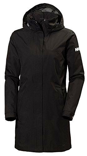 Helly Hansen Mujer Chubasquero Largo Aden, 3XL, Negro