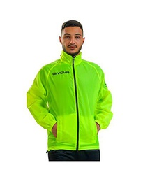 GIVOVA Rain Basico Chaqueta de Lluvia, Amarillo Fluo
