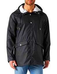 JACK &amp; JONES Jjwinston Rain Jacket Chubasquero, Negro, M Hombres
