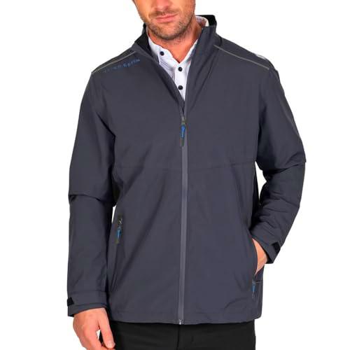 Island GREEN Chaqueta impermeable para hombre, gris oscuro, XXL