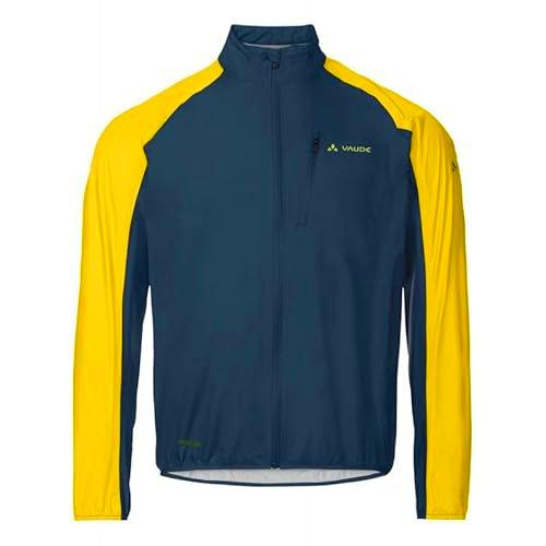VAUDE Chaqueta para Hombre III, Azul Oscuro/Amarillo, Large