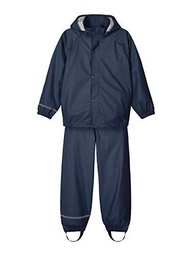 NAME IT NKNDRY Rain Set Noos Chaqueta para Lluvia, Azul Oscuro (Dark Sapphire)
