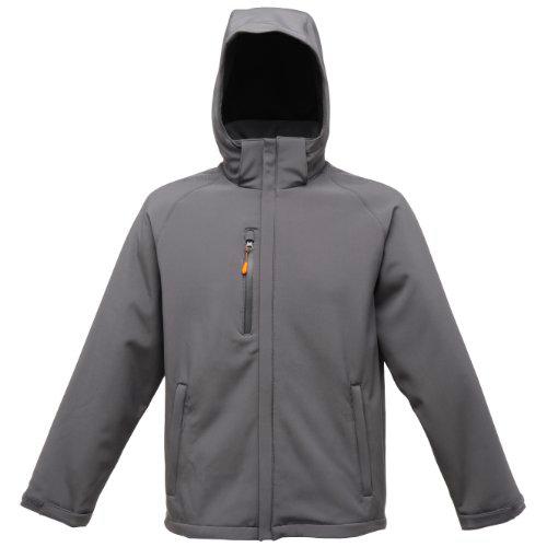 Regatta Repeller Hooded Softshell Chaqueta, Gris, M para Hombre