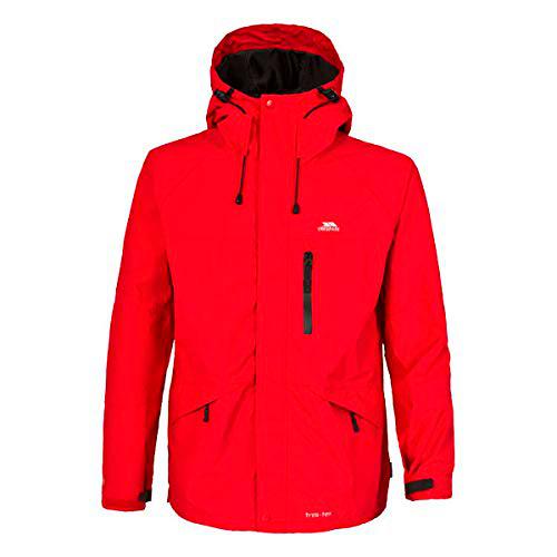Trespass Corvo Chubasquero para Hombre, Color Rojo