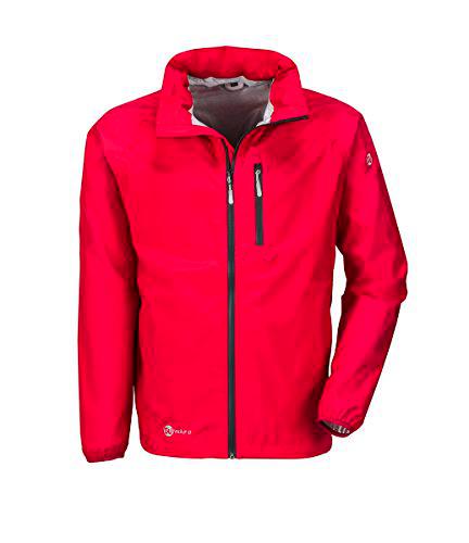 Wäfo Hombre Helsinki Lluvia Chaqueta, Hombre, Color Rojo