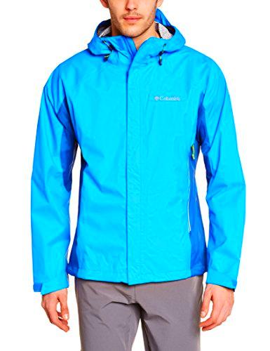 Columbia Rainstormer - Chubasquero para Hombre, Color Azul, Talla 2XL